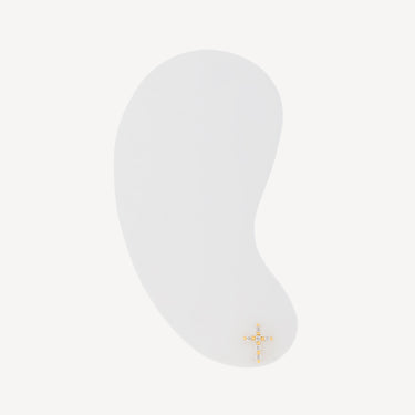 Piercing Puce Croix 6 Diamants Or Jaune