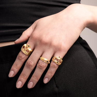 Bague Extra Small Skull Confetti Arc-en-ciel