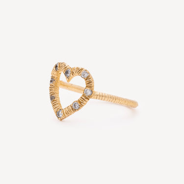 Bague Open Heart Diamond Pinky