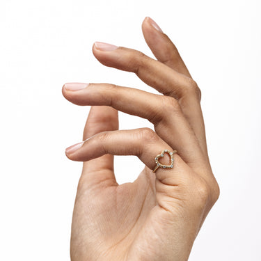 Bague Open Heart Diamond Pinky