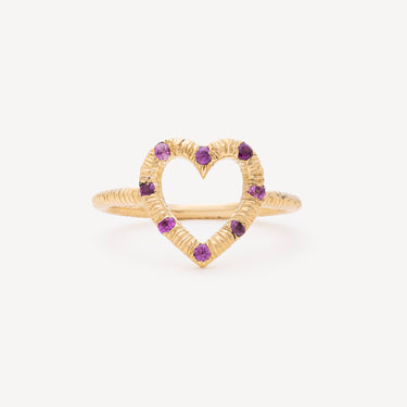 Bague Open Heart Pink Sapphire Pinky