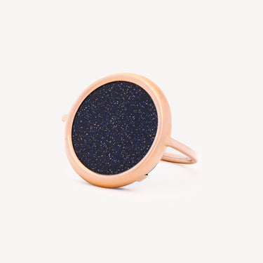 Bague Ajna Blue Sandstone Or Rose