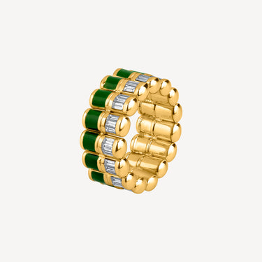 Bague City Glitz Green