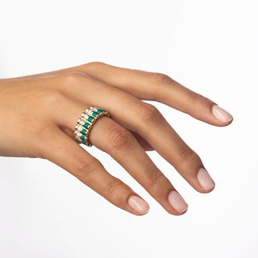 Bague City Glitz Green