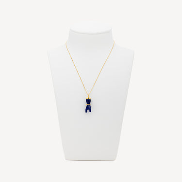 Collier Pendentif Or Jaune Lapis Lazuli