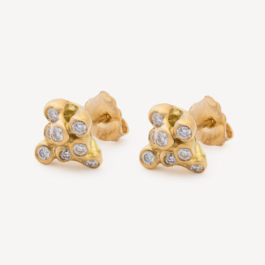 Star Cluster Diamond Stud Earrings
