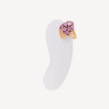 Ear Cuff Pink Sapphire Cluster Pears