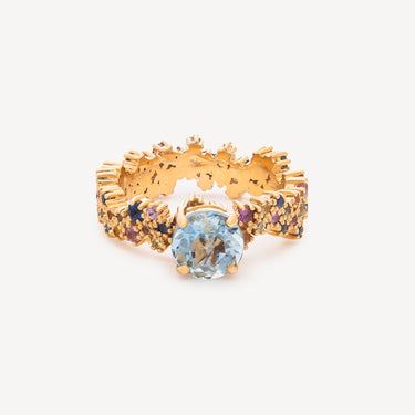 Bague Aqua Simple Saphir Aquamarine