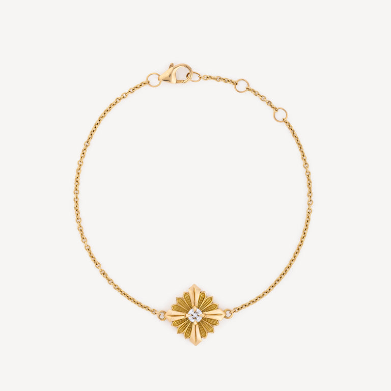 Bracelet Stamp Or Jaune Diamant