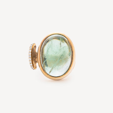 Bague Cabochon Toi & Moi Fluorite