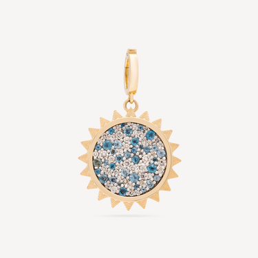 Pendentif Céleste Topaze Diamant