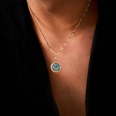 Pendentif Céleste Topaze Diamant