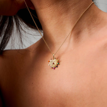 Pendentif Navratan Muticolore