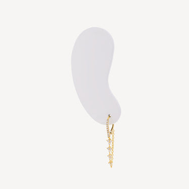 Boho Tennis Diamond Earring Yellow Gold