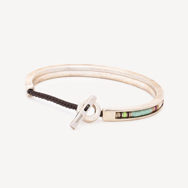 Bracelet Jay Square Vert Argent