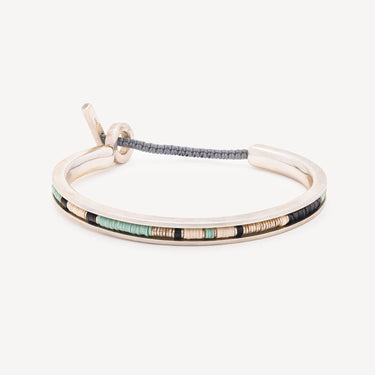 Bracelet Oblong Square Mint Beads