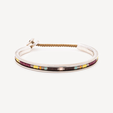 Bracelet Oblong Square Orange Beads