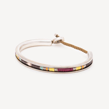 Bracelet Oblong Square Orange Beads