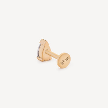 Stud Poire Or jaune 3,5 x 2,5 mm