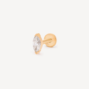 Stud GM Marquise Or jaune Diamant
