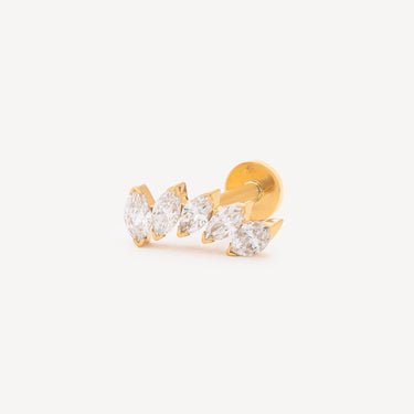 Stud  Marquises Diamants Or jaune