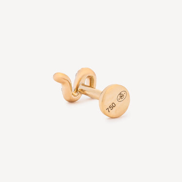 Stud Serpent Or jaune Pavé