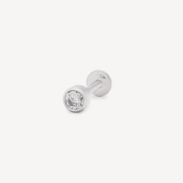 Stud Or blanc Diamant 3mm Serti Invisible