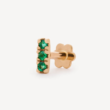 JULIA EMERALD YELLOW GOLD PIERCING