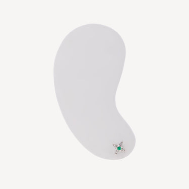 EMERALD STAR WHITE GOLD PIERCING