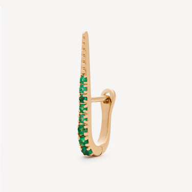 Snowy Emerald Earring