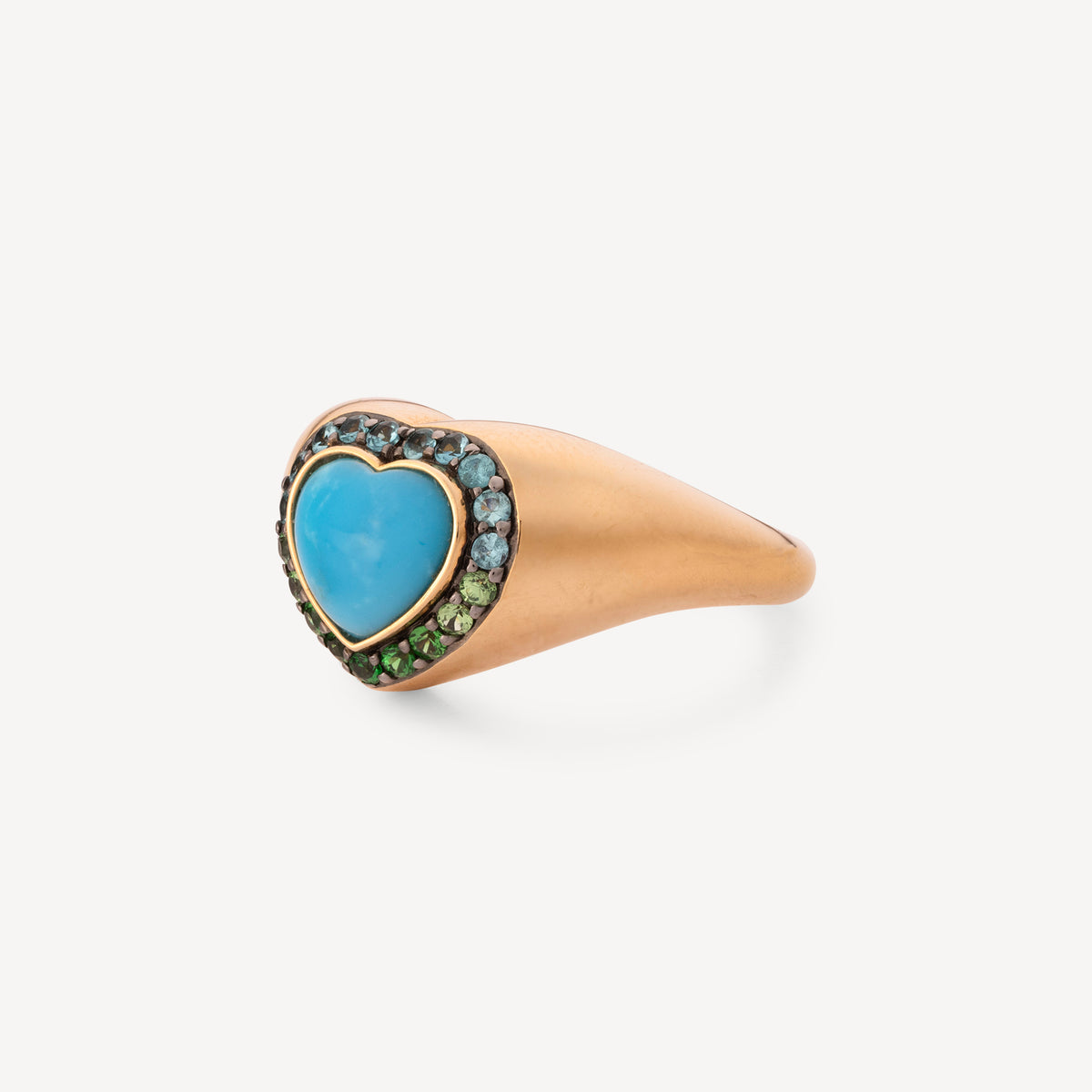Bague Coeur Turquoise