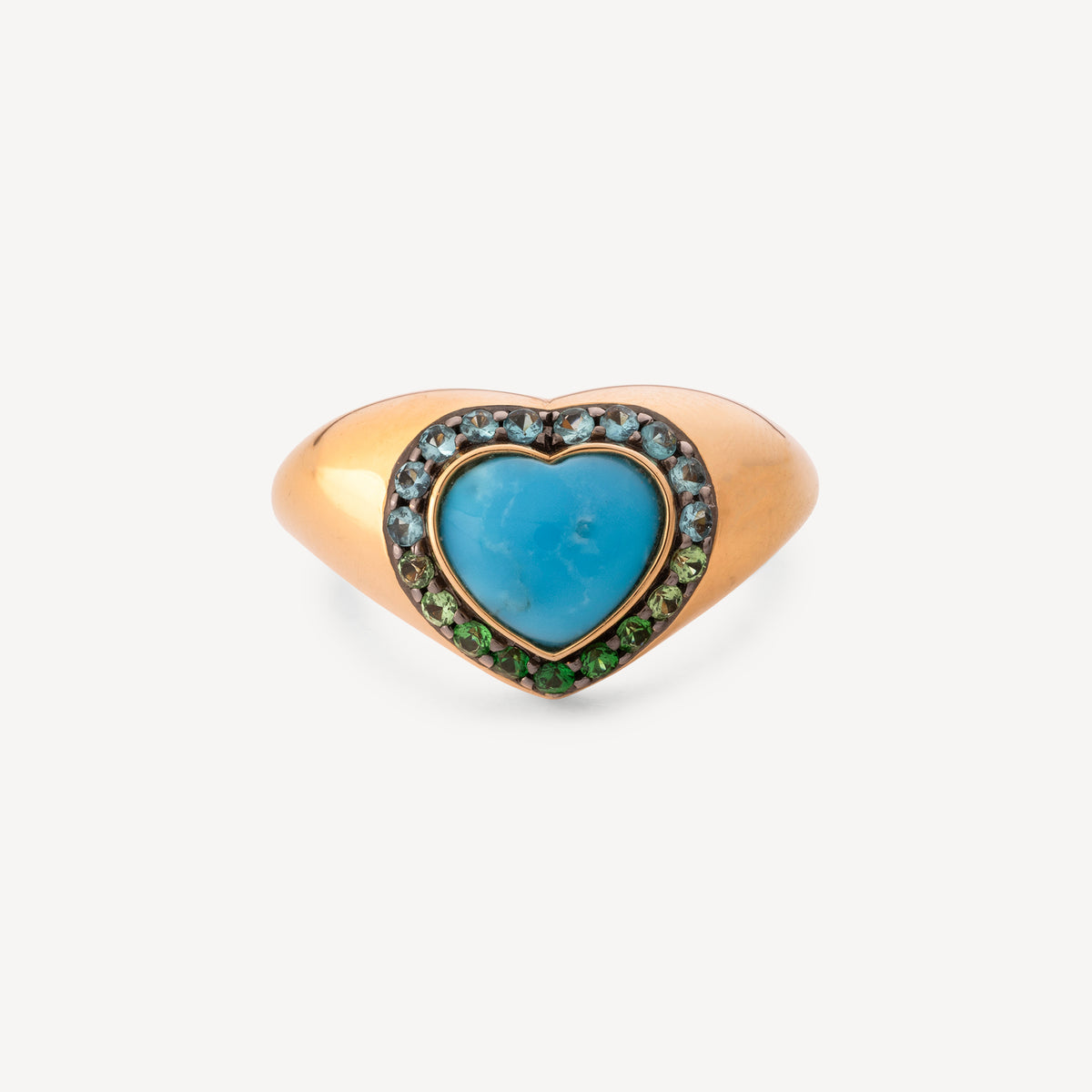 Bague Coeur Turquoise