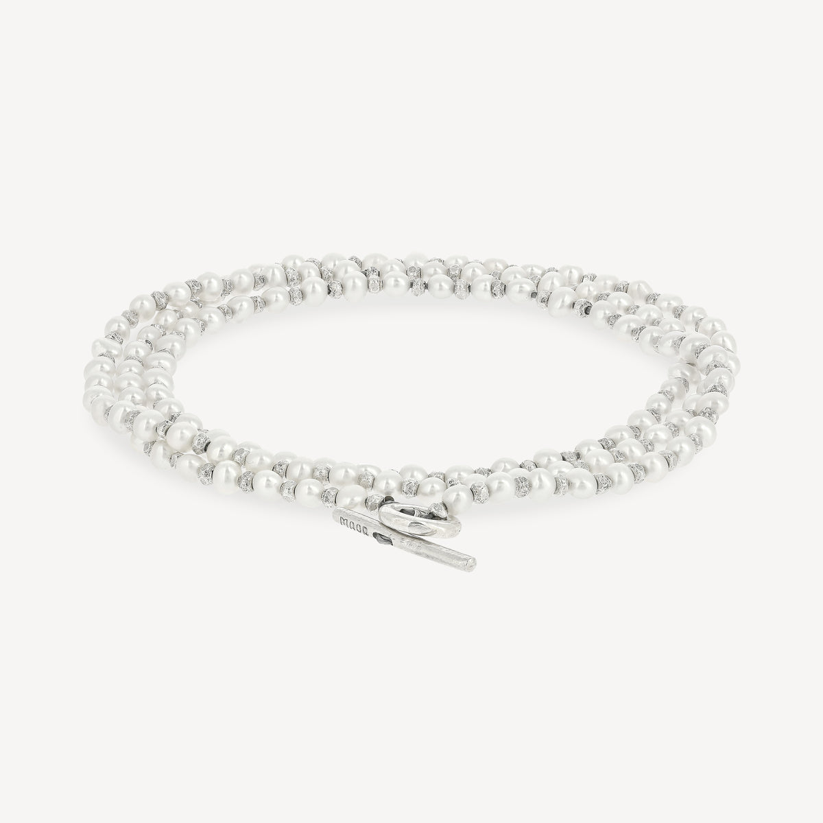 Agora-Armband aus Silber und Perlen
