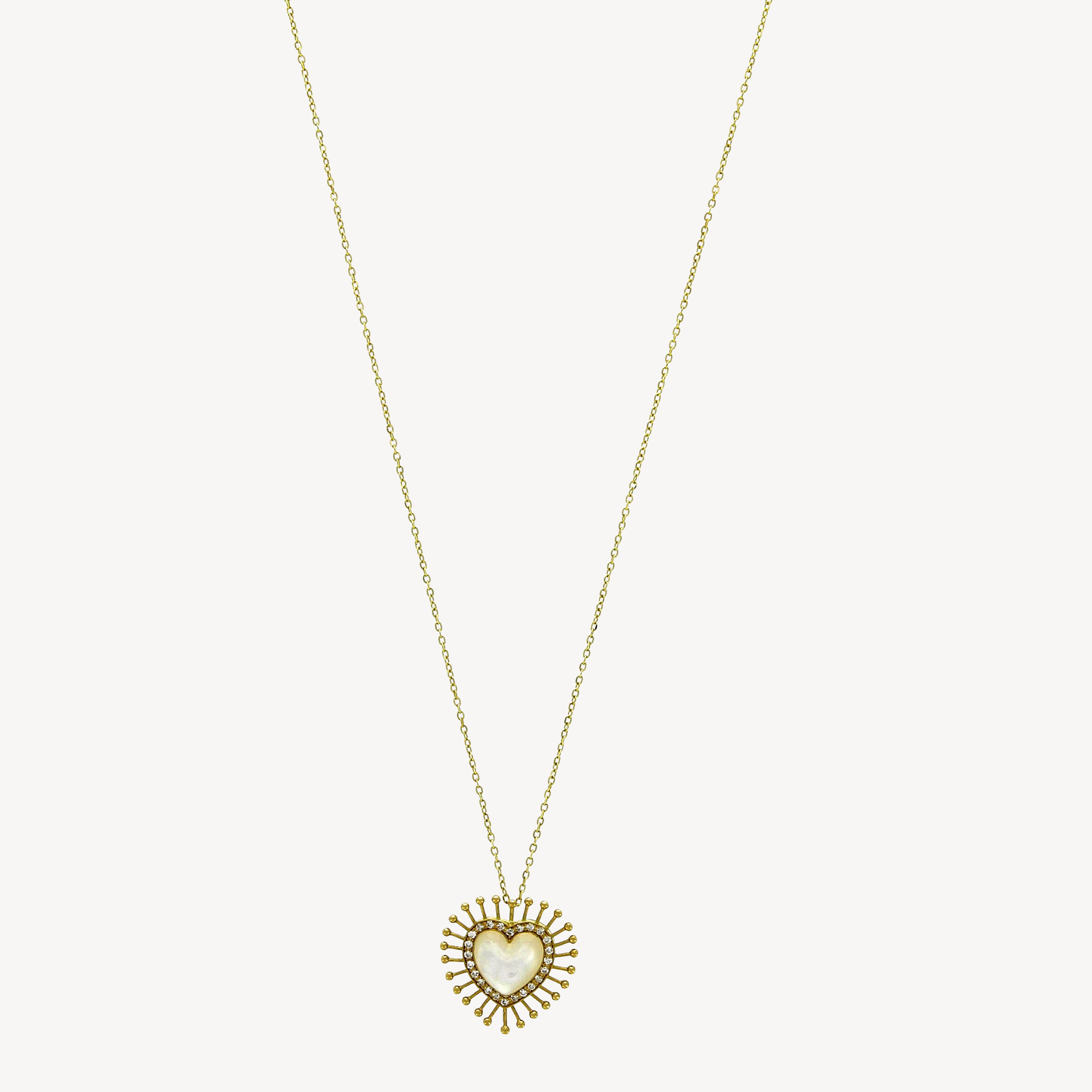 Collier All Hearts on Me White Mother of Pearl