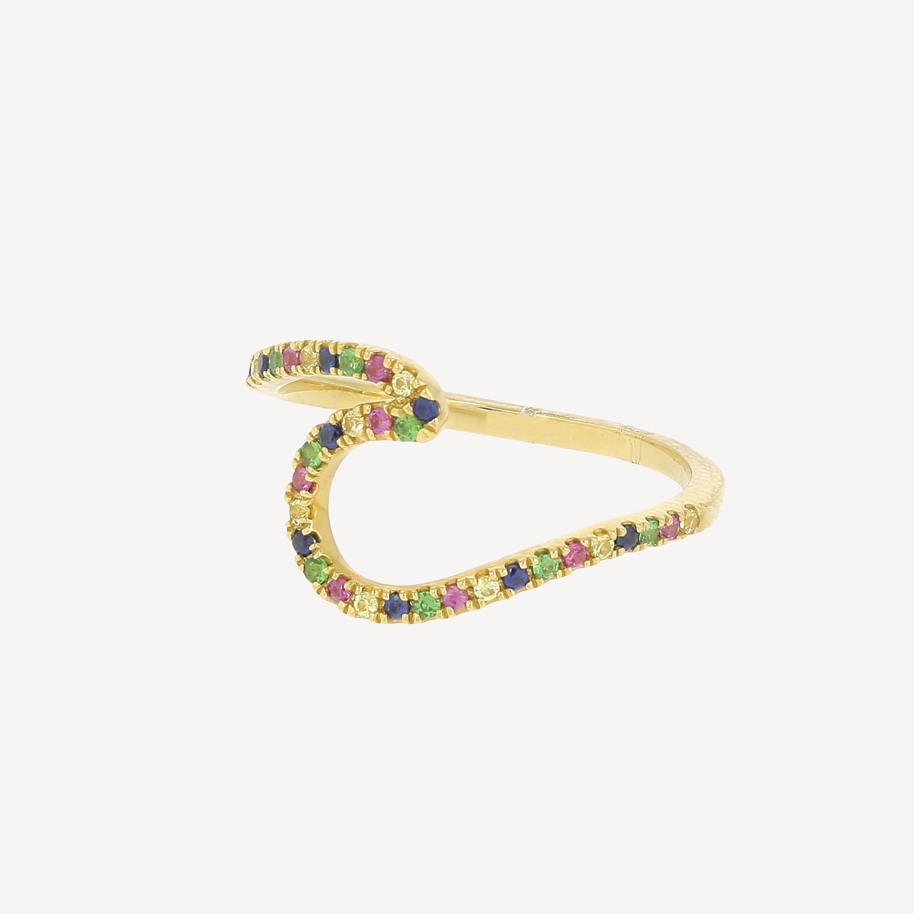 Multicolor Wave Ring