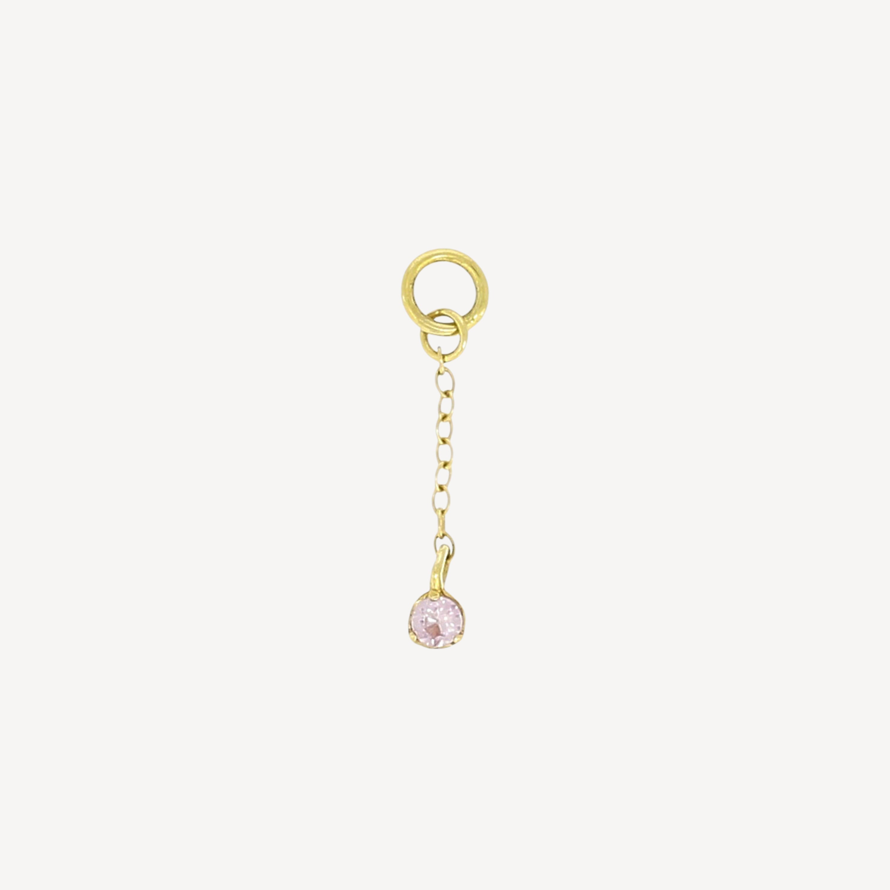 Charm-Kette 1 rosa Saphir