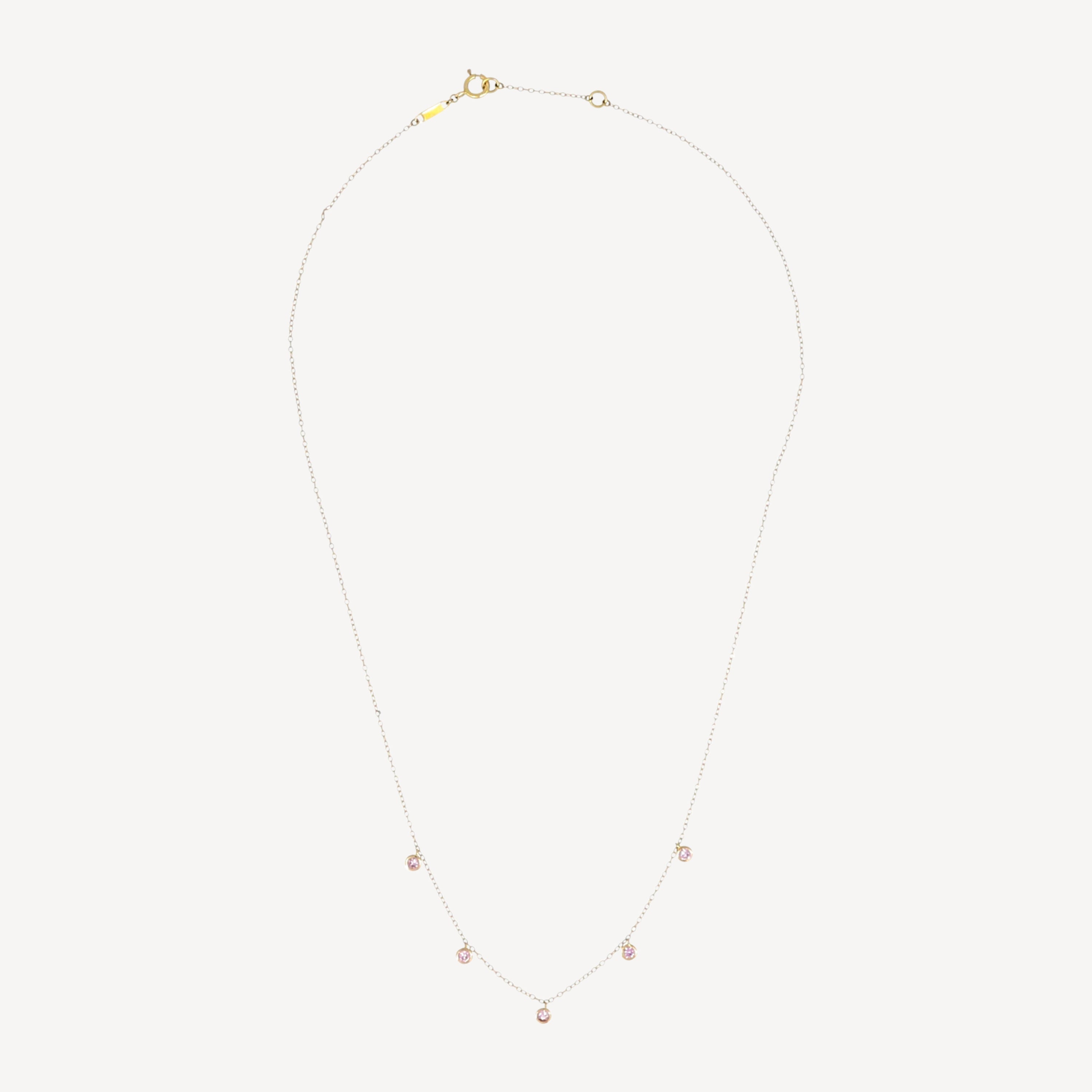 Collier 5 Saphirs Roses