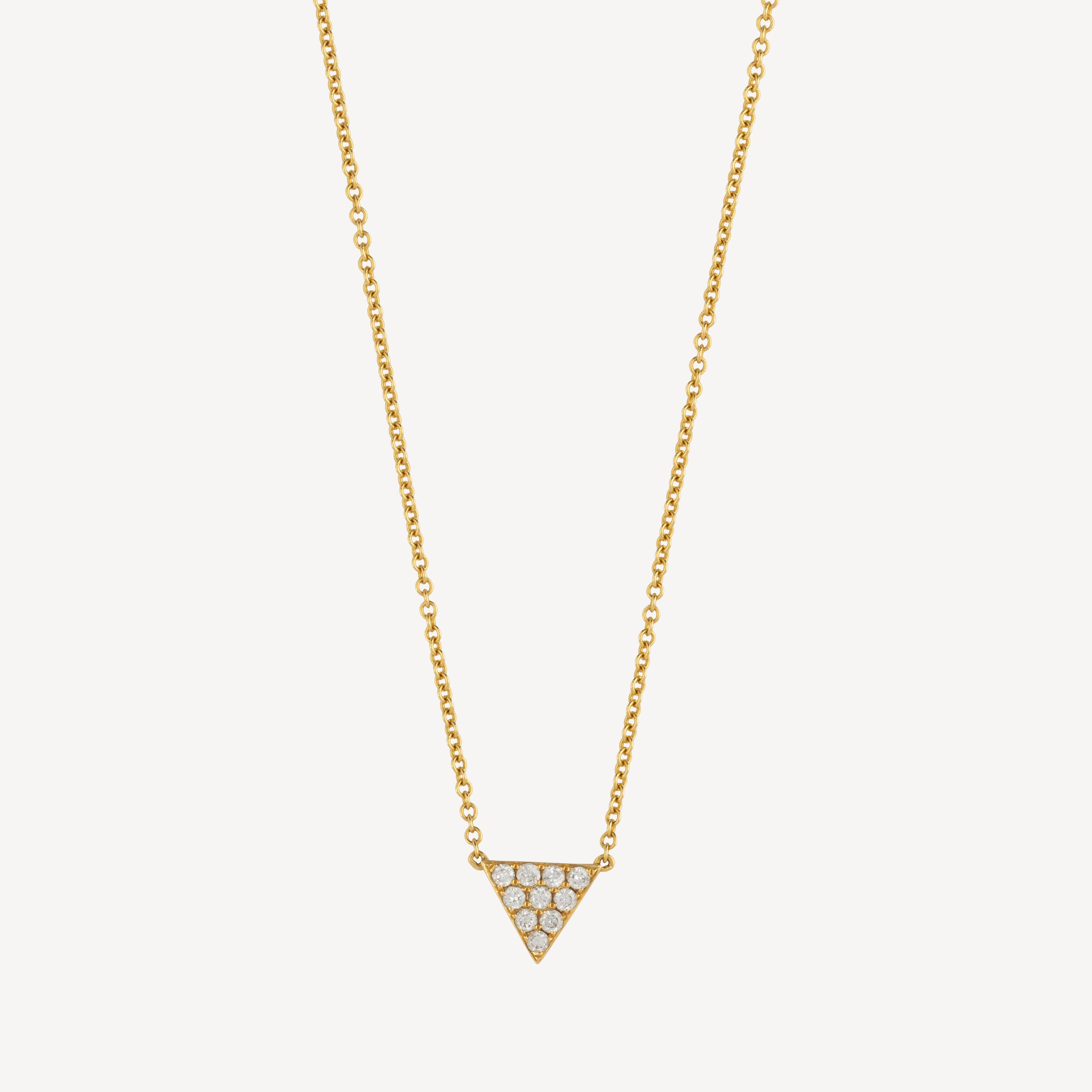 Kleine Diamant-Dreieck-Halskette