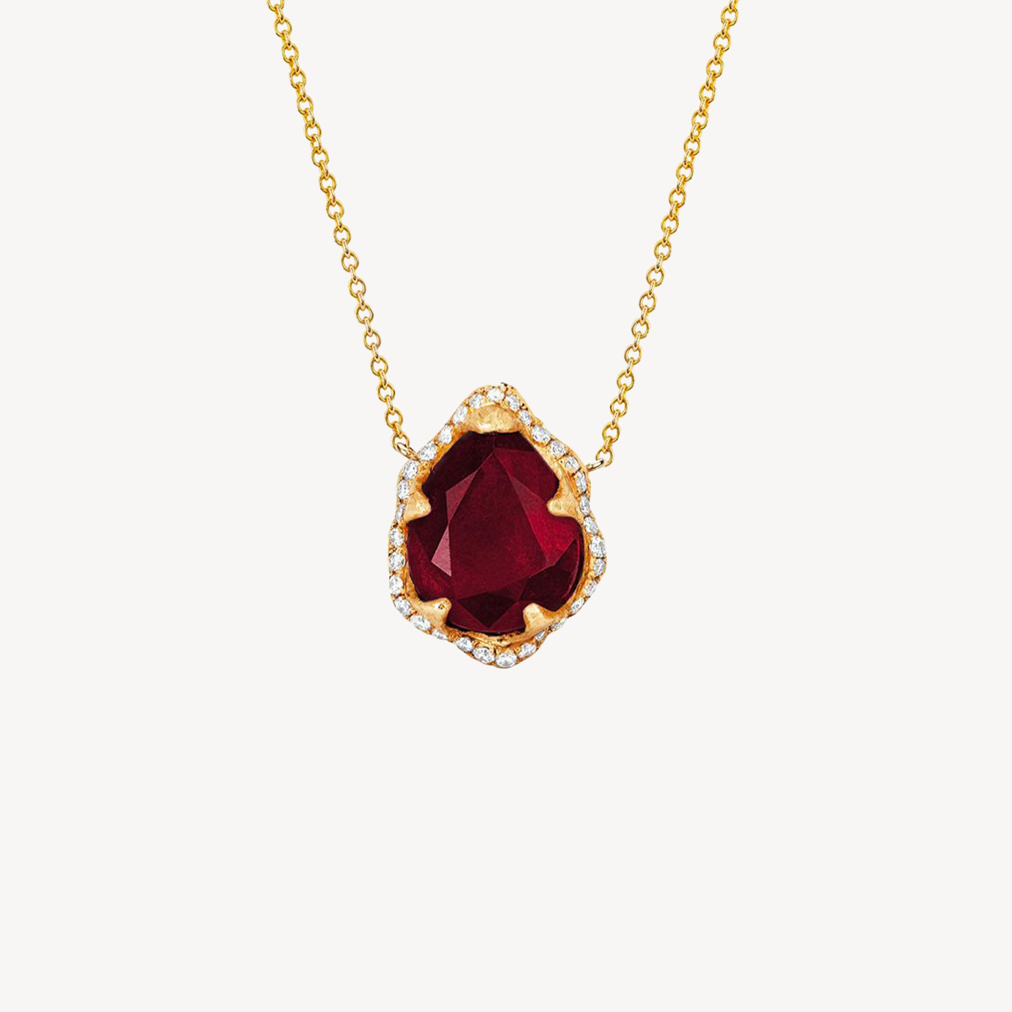 Collier Baby Queen Water Drop Ruby