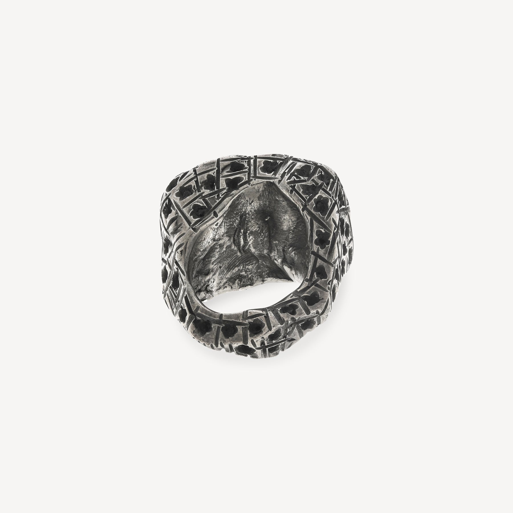 Ring aus Silber und Onyx