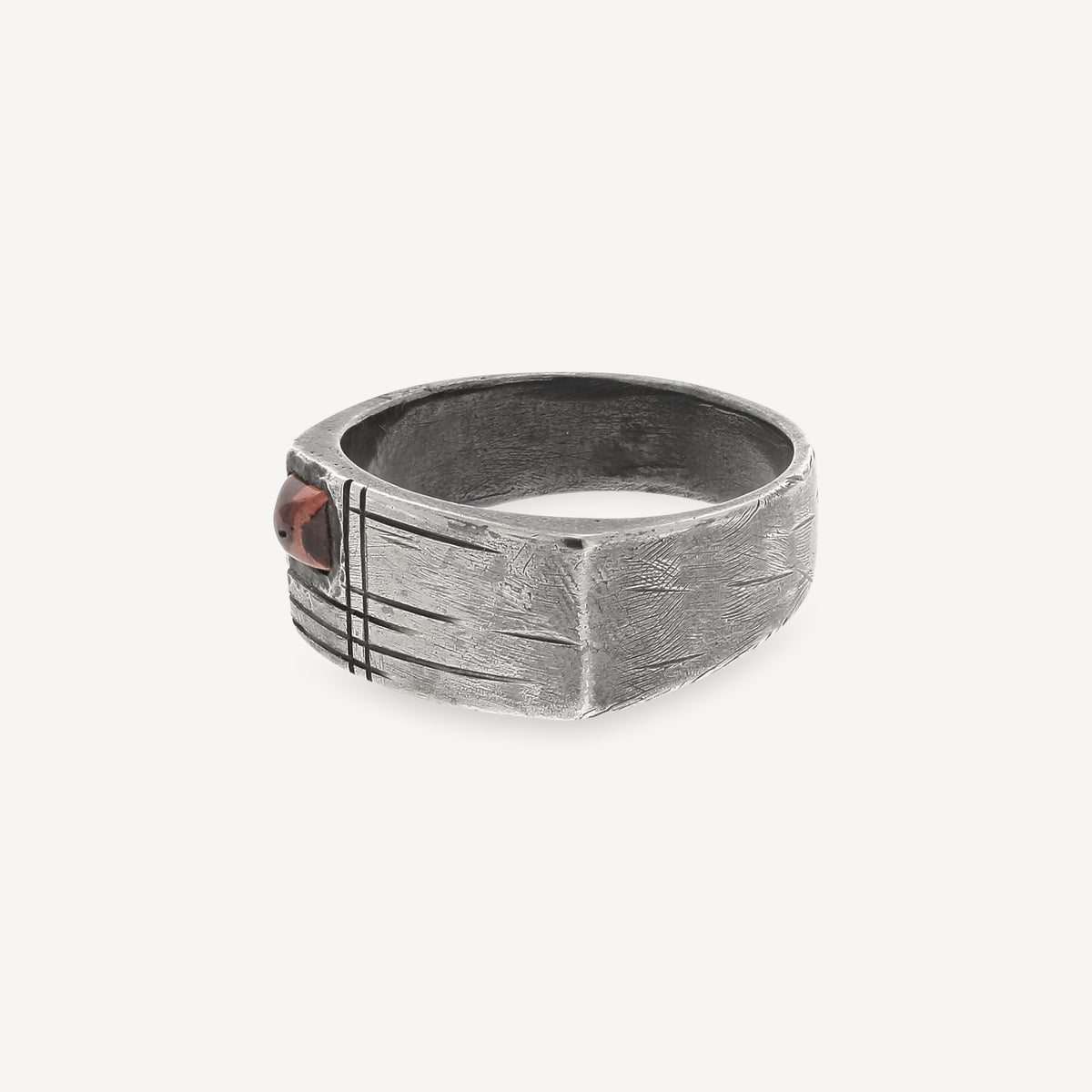 Bague Argent et Saphir Orange