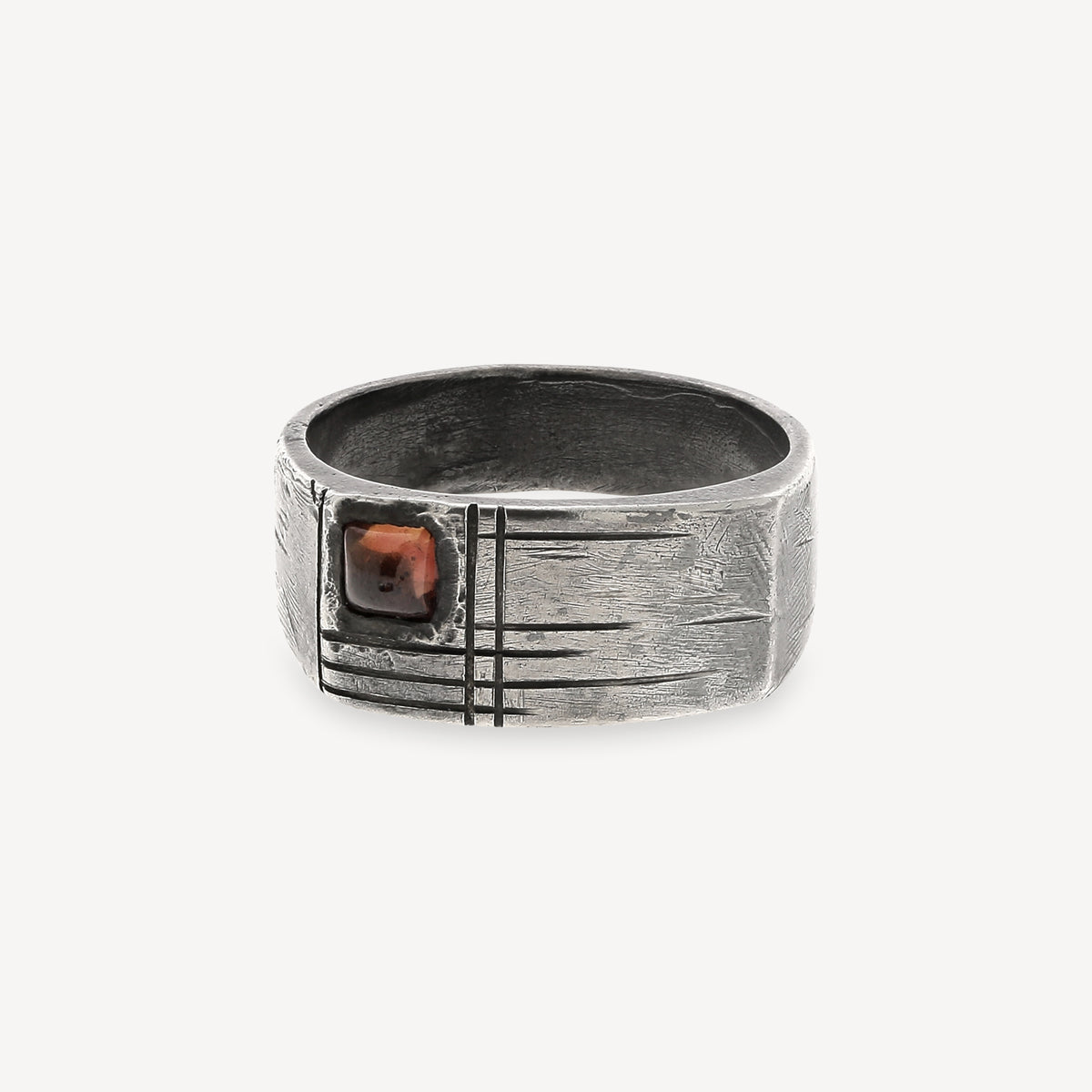 Bague Argent et Saphir Orange