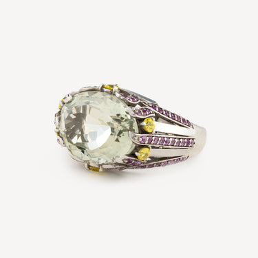 Candy Crush Amethyst-Silberring