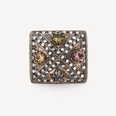 Bague Carrée Colorée