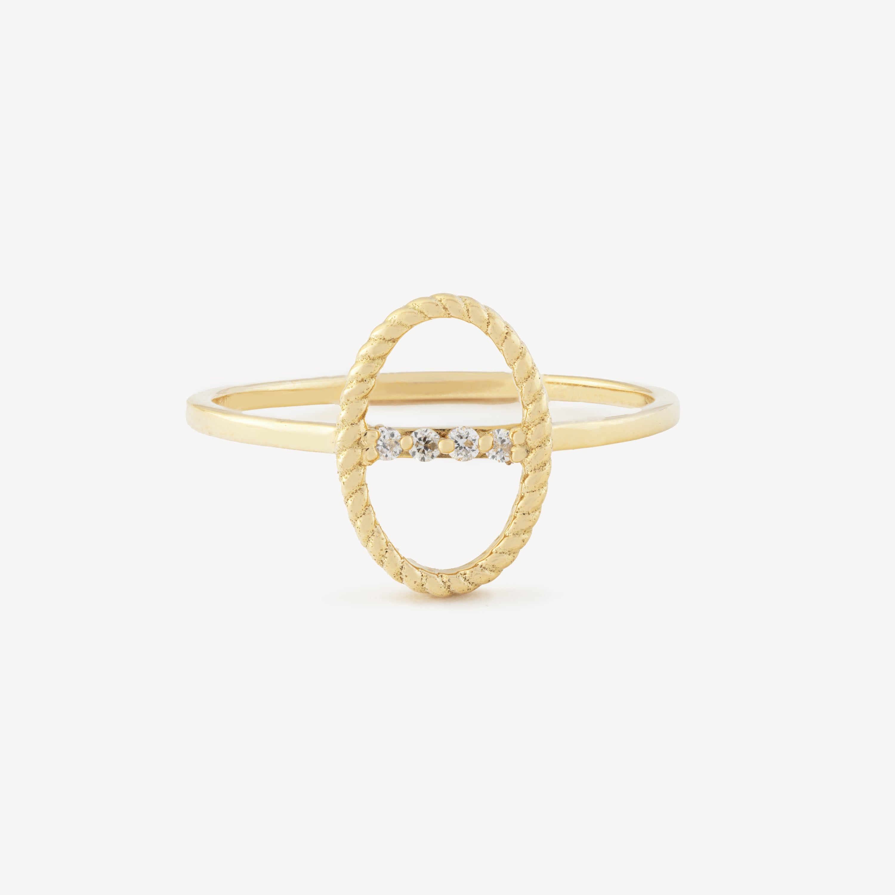 Bague Celestial Barre Diamants Or Jaune