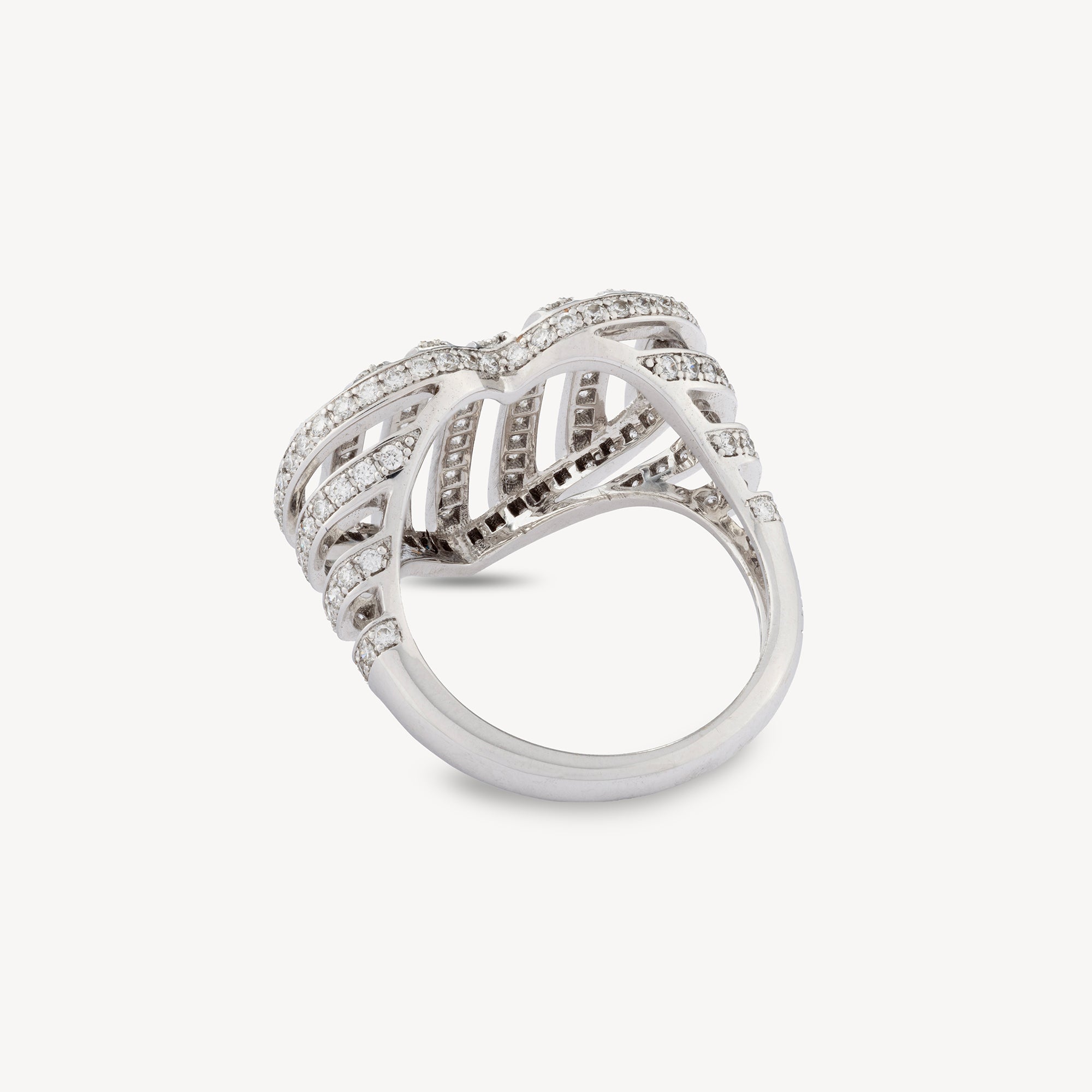 Bague Cut Coeur Or blanc Diamants