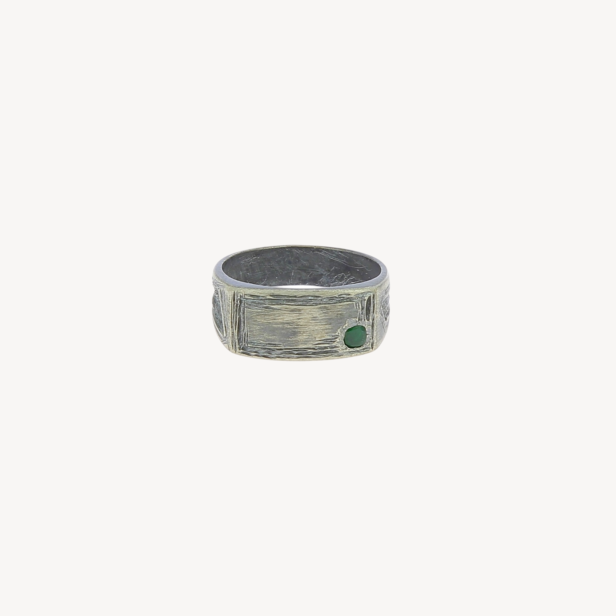 1 Emerald Mini Signet Ring 