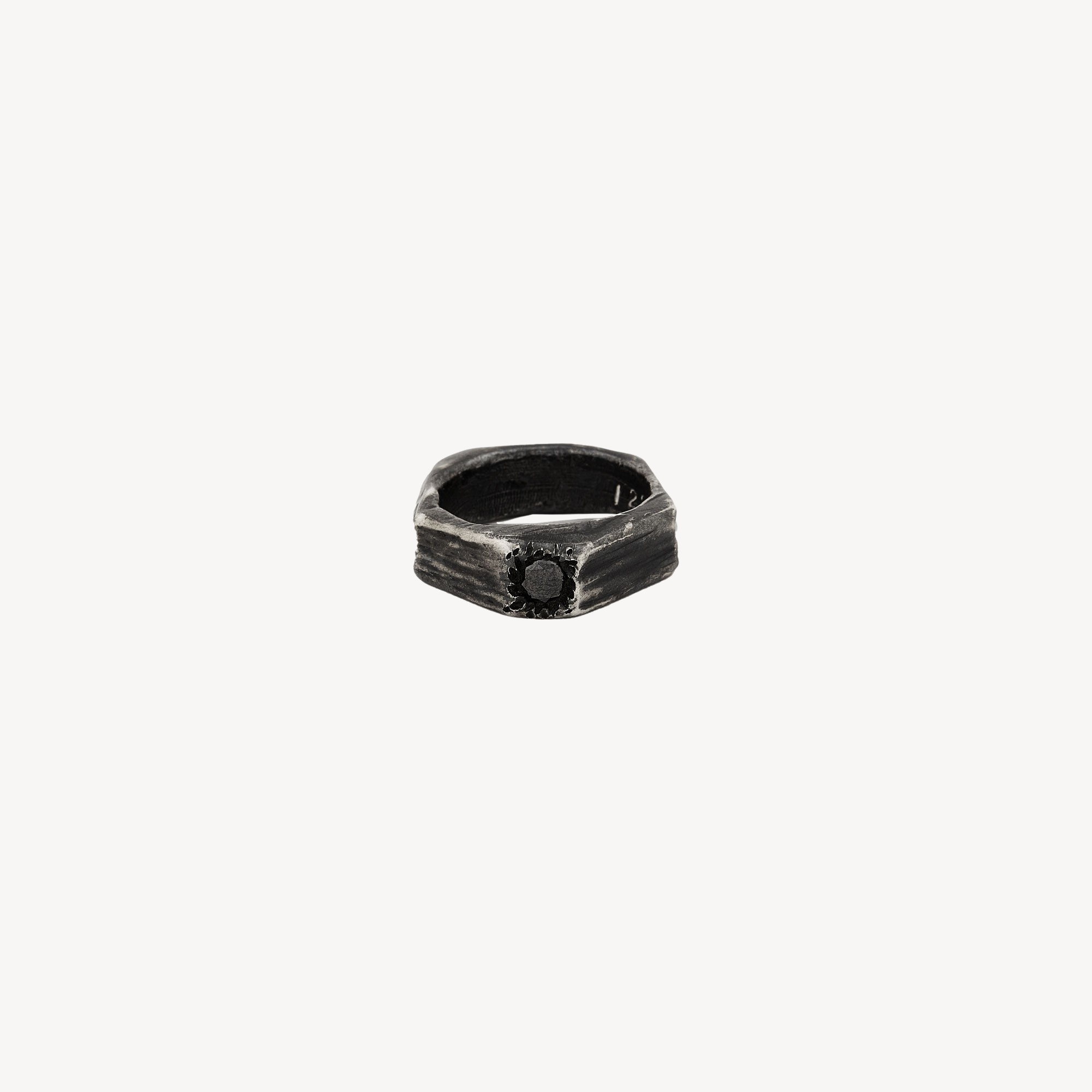 Black Diamond Octagon Ring