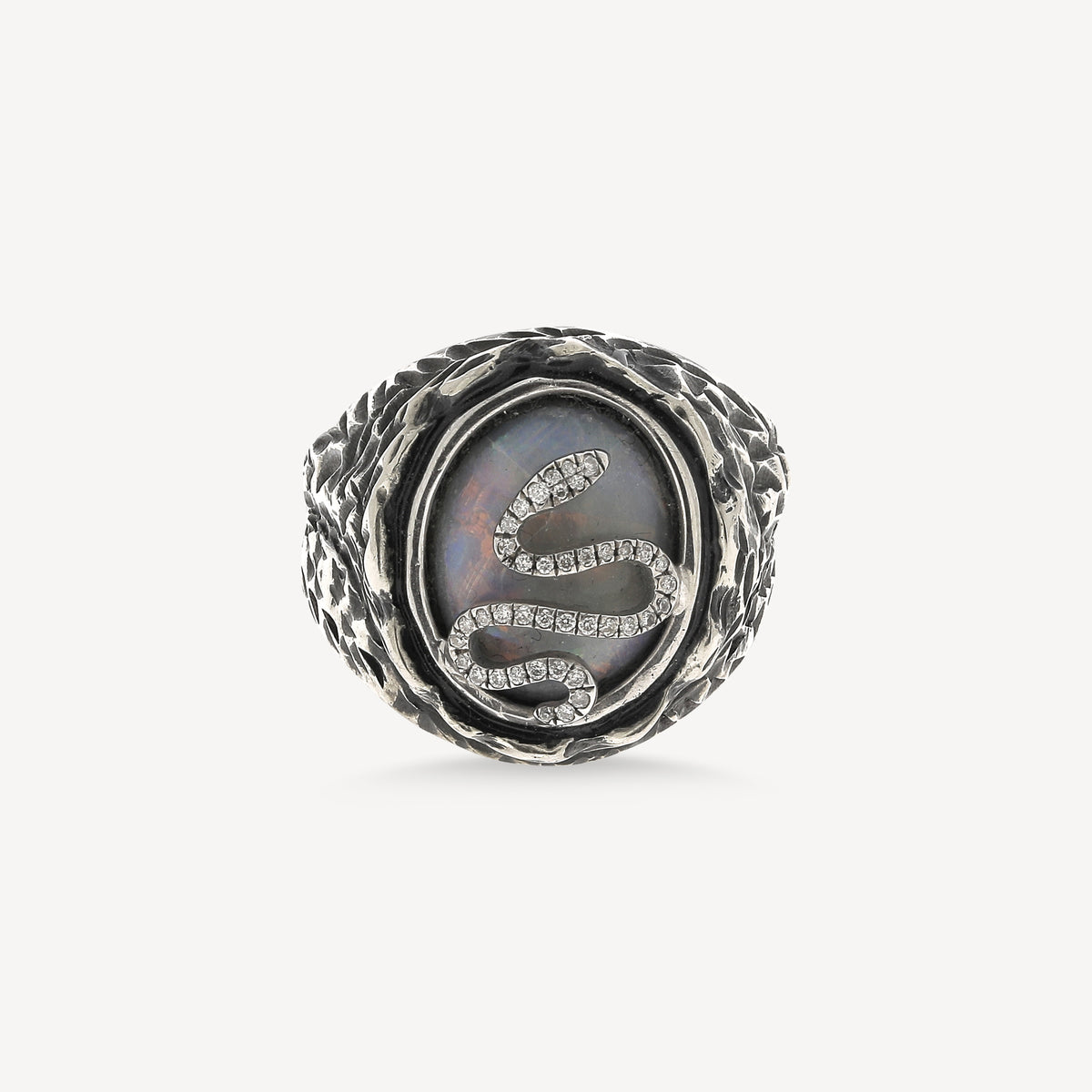 Bague Serpent Opale et Diamant