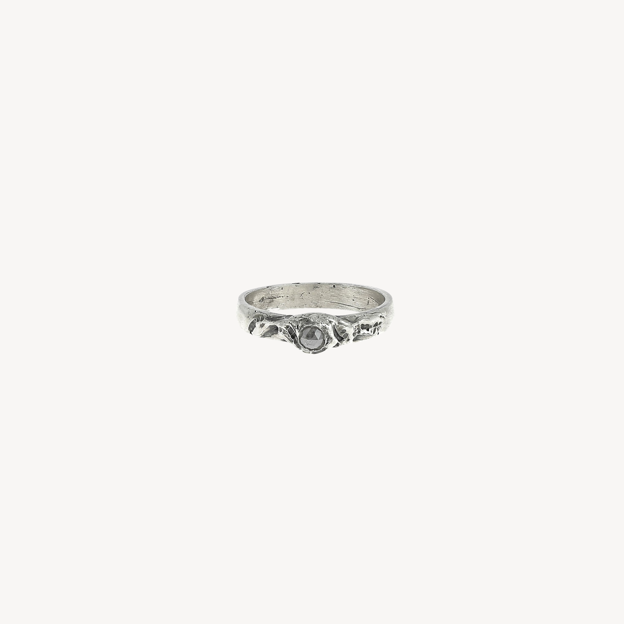 Gray Solitaire Ring